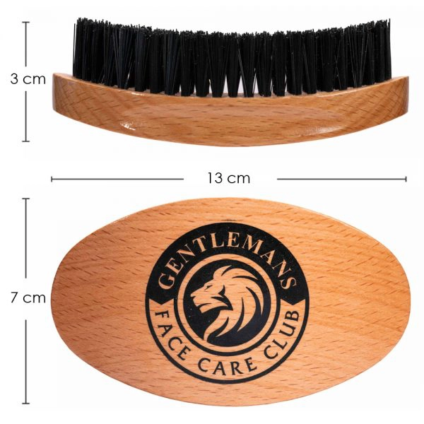 GFCC Vegan Friendly Beard Brush - Size Chart - Gentlemans Face Care Club