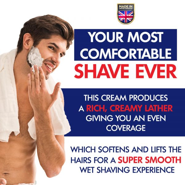 GFCC Peppermint Shaving Cream - Man Applying Cream To Face Before Shaving