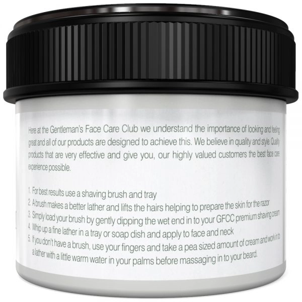 GFCC Shave Cream Peppermint - Back Of Pot